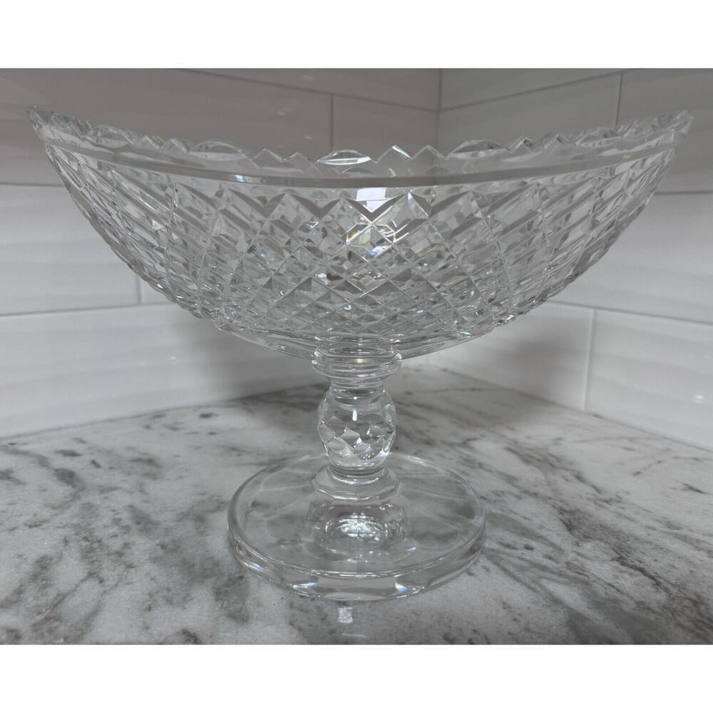 Waterford Prestige Collection Crystal Compote Centerpiece Boat Bowl 13” - Picture 3 of 13